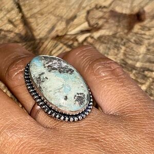 Caribbean Larimar Ring Size 8
